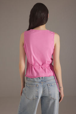 Siyah Baglama Detayl? Anvelop Fitted/Vucuda Oturan Orme Bluz TWOSS25BZ00379 - Trendyolmilla фото 8