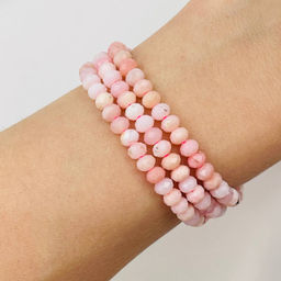 Бусины для украшений из розового Опала (110 бусин)