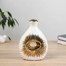 Ваза Кейдн, h=21 см, керамика, белая