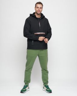 Куртка-анорак спортивная мужская черного цвета 88620Ch - Wonderrman фото 4