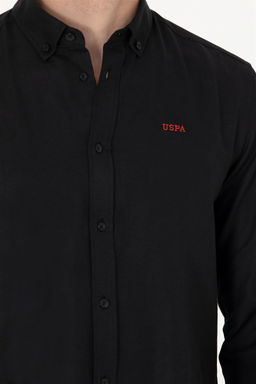U. S. Polo Assn Мужская черная базовая рубашка с длинным рукавом - U.s. polo assn фото 14