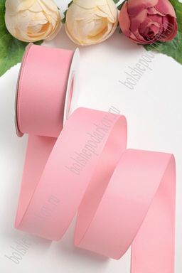 Лента репсовая 4 см*20 ярд "1 сорт" (SF-1349) розовый №253