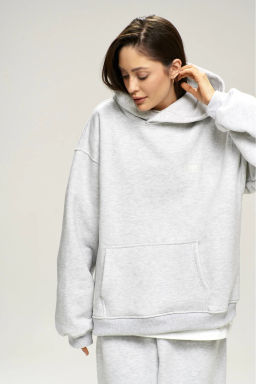 Худи с начесом Grey Melange