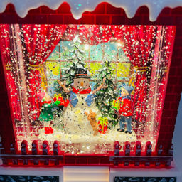 Новогодний декор стекло - Новогодний дом 20 см (арт. 9181-4) в ассортименте - Ип лебедев о.ю фото 4