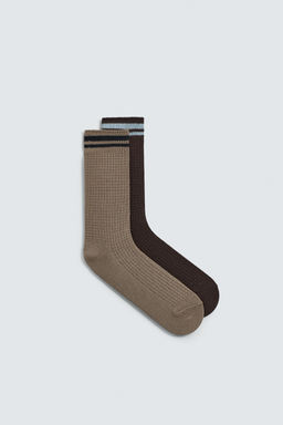 CALCETINES ESTRUCTURA WAFFLE PACK 2 / varios