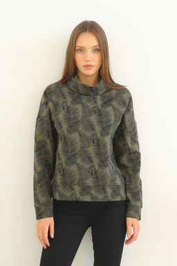 Джемпер женский 122L3 хаки/набивка - Solo mio фото 2