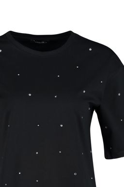 TRENDYOLMILLA Antrasit %100 Pamuk Tas Detayl? Relaxed/Genis Rahat Kesim Bisiklet Yaka Orme T-Shirt TWOSS23TS00153  фото 10