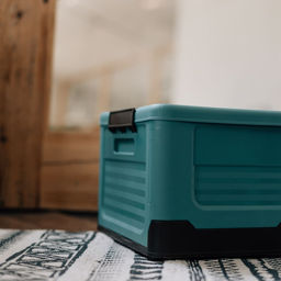 Короб пластиковый складной "Пазл", Д400 Ш280 В230, голубой