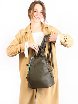 LACCOMA рюкзак Кэрри-Y2005-оливковый эко кожа хлопок