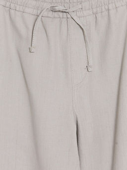 Regular Fit Erkek Keten G?r?n?ml? Pantolon