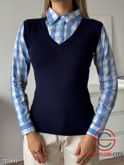 Рубашка в клетку женская - Fiona фото 2