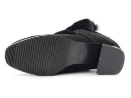 04-JM715-2 BLACK Ботинки женские (натуральная замша, натуральный мех (полностью)) - Фабричный китай фото 12