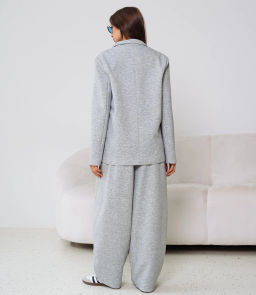 Костюм #КТ1790, серый меланж