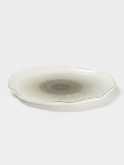 Тарелка обеденная Доляна Млечный путь, d=25 см, фарфор, серая  фото 2