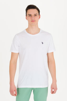 U. S. Polo Assn Мужская белая базовая футболка с круглым вырезом - U.s. polo assn фото 2