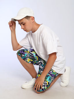 Шорты Федор синий граффити - Ладошки фото 16