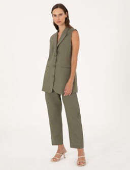 Haki Carrot Fit Keten Pantolon - Pierre cardin фото 3