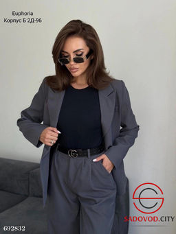 Классический женский костюм двойка с брюками палаццо - Bruno фото 7