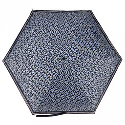 Зонт-мини механический Орнамент ткань эпонж (полиэстер) + черное УФ-покрытие, 6 лучей, д/купола 90см, 5 сложений, 17см в сложенном виде, механизм против ветра, пластмассовая ручка, цвет синий, 225гр (Китай) - Домашняя Мода фото 4