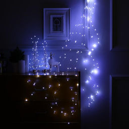 Гирлянда Конский хвост 10 нитей по 2 м, IP20, серебристая нить, 200 LED, свечение белое, 12 В - Luazon lighting фото 3