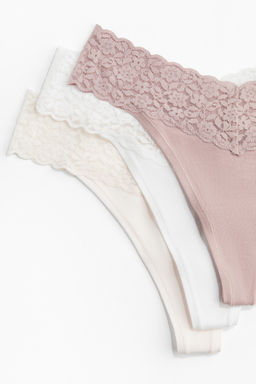 Pack 5 bragas thong de encaje - H&m фото 4