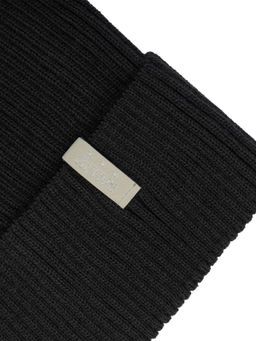 Шапка вязаная черная Ш-102/1 (58)