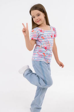 Хлопковая футболка для девочки Happy Fox фото 2