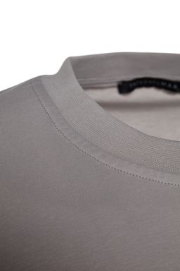 Trendyolmilla Man Gri Oversize Kabar?k Yaz? Bask?l? %100 Pamuklu T-Shirt TMNSS23TS00190  фото 10