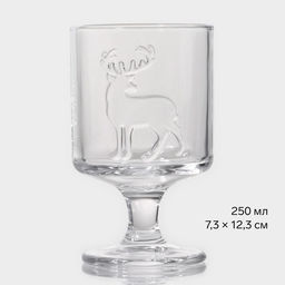 Бокал «Рудольф», 250 мл, 7.5×12.3 см, стекло, прозрачный