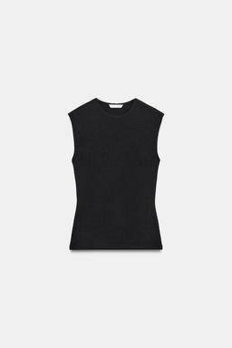 CAMISETA MANGA SISA / Negro - Zara фото 6