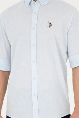 Мужская голубая рубашка с длинным рукавом - U.s. polo assn фото 6