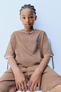 GARMENT DYE T-SHIRT VE BERMUDA SORT TAKIM - Zara фото 14