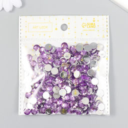 Декор для творчества пластик Стразы. Сиреневый набор 300 шт d=0,8 см - Арт узор фото 4