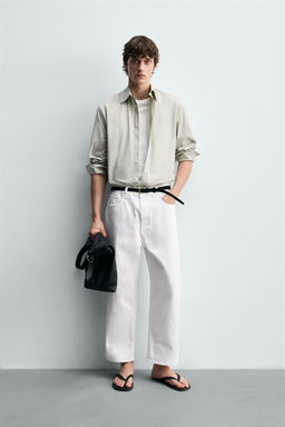 JEANS TAPERED WIDE FIT / Blanco