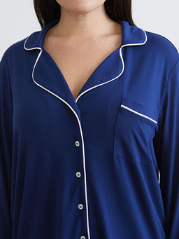 B?y?k Beden G?mlek Yaka Kad?n Pijama Tak?m?