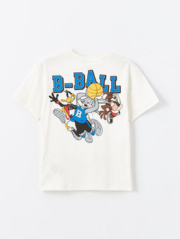 Rahat Kal?p Bisiklet Yaka Bugs Bunny Bask?l? Erkek ?ocuk Ti??rt - Waikiki фото 2