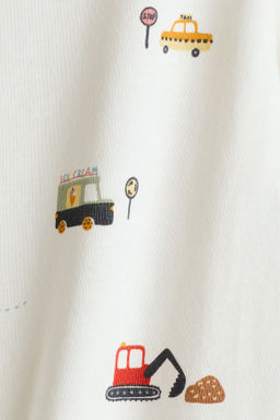 Pijama entero de algod?n con dise?o estampado