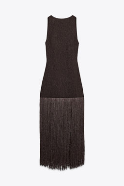 FRINGED FITTED DRESS - Zara фото 8