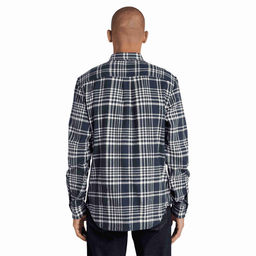 Мужская рубашка Timberland Shirt Heavy Flannel Check темно-синяя фото 3