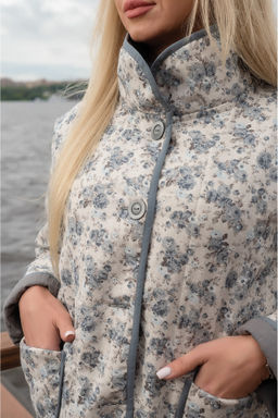 Куртка женская из полульняной ткани - Новый лен фото 5