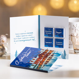 Открытка 4 шоколадки С Новым годом (новогодний город) - 8 чудо фото 3