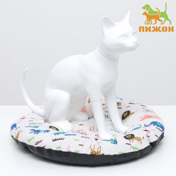 Лежак для животных ЗооМир, 45 х 45 х 10 см, белый - Пижон фото 2