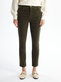 Dar Fit Kadife Kad?n Pantolon