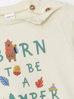 Bisiklet Uzun Kollu Bask?l? Erkek Bebek Sweatshirt ve E?ofman Alt 2li Tak?m - Waikiki фото 3