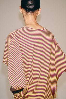 CAMISETA OVERSIZED RAYAS / amarillo - Zara фото 3