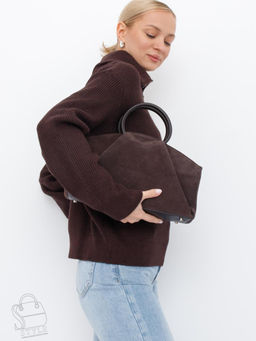 Сумка женская кожаная 1126MF coffee Polina&Eiterou