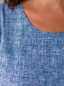 Туника женская из кулирки Льняная палитра-4 синий - Амадэль фото 5