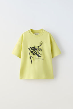 T-SHIRT WITH RAISED TIGER PRINT