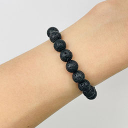 Браслет из Лавы 18 см - Радуга самоцветов фото 2