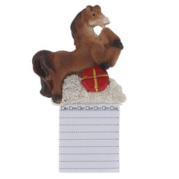 Магнит "Лошадка с блокнотом", L6 W1,5 H11 см, 2в.